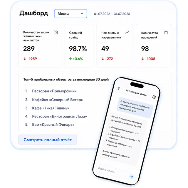 AI-помощник Chekio в мобильном интерфейсе